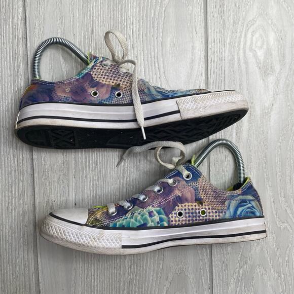 Converse Chuck Taylor All Star Ox Digital Floral Low Top Sneakers Women's Size 8 - Picture 6 of 10